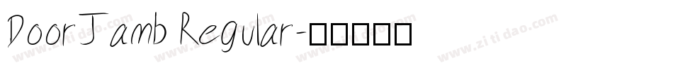 DoorJamb Regular字体转换